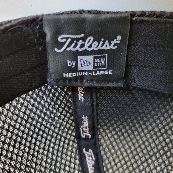 New Era Titleist FootJoy FJ Golf Hat Cap Stretch Fitted Mens Medium Large Black - Picture 8 of 9